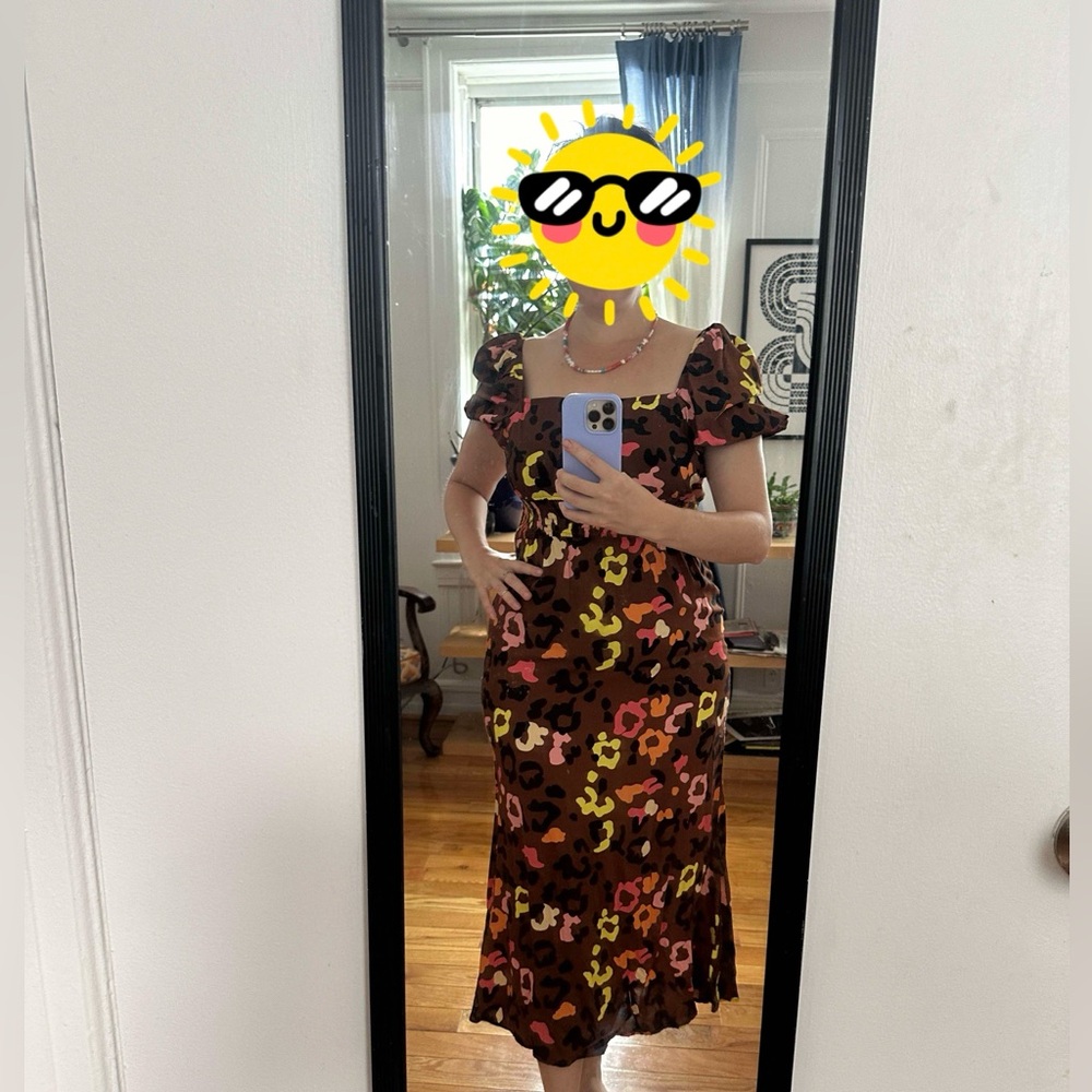 Never Fully Dressed Brown Leopard Print long dress
